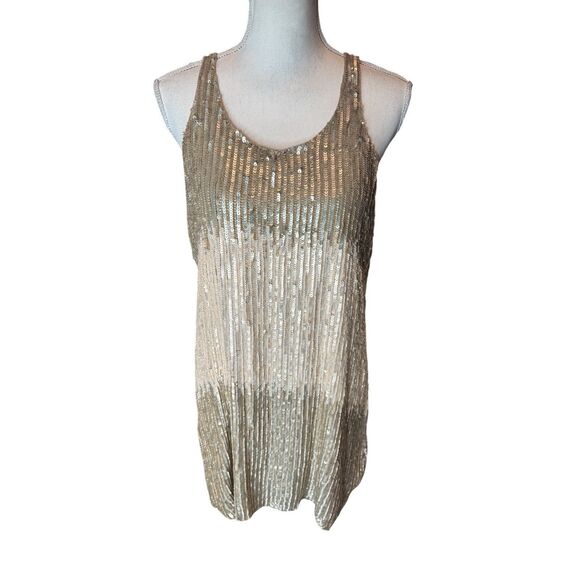 Parker Racerback Ombré Sequin Great Gatsby 20s Flapper Dress NWT! $208 - Picture 1 of 8